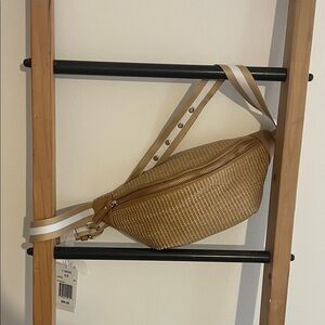 L*Space Woven Tan Crossbody Bag